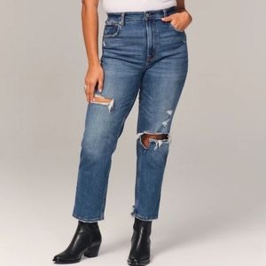 Abercrombie & Fitch The Ankle Straight Ultra High Rise Jeans